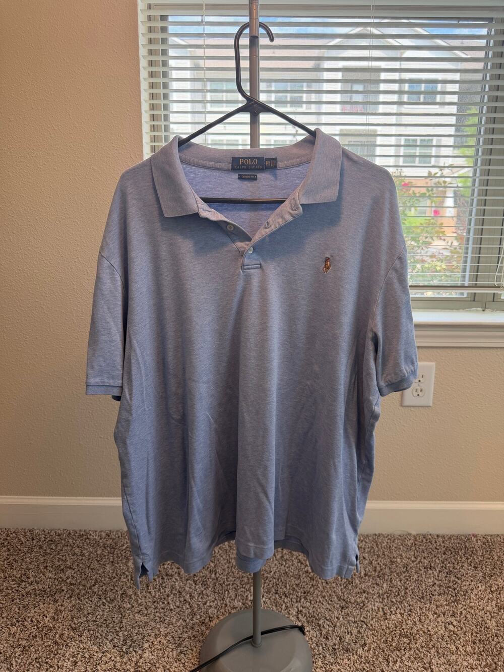 Polo Ralph Lauren Baby Blue Men’s XXL Polo Shirt - Cotton - pony logo